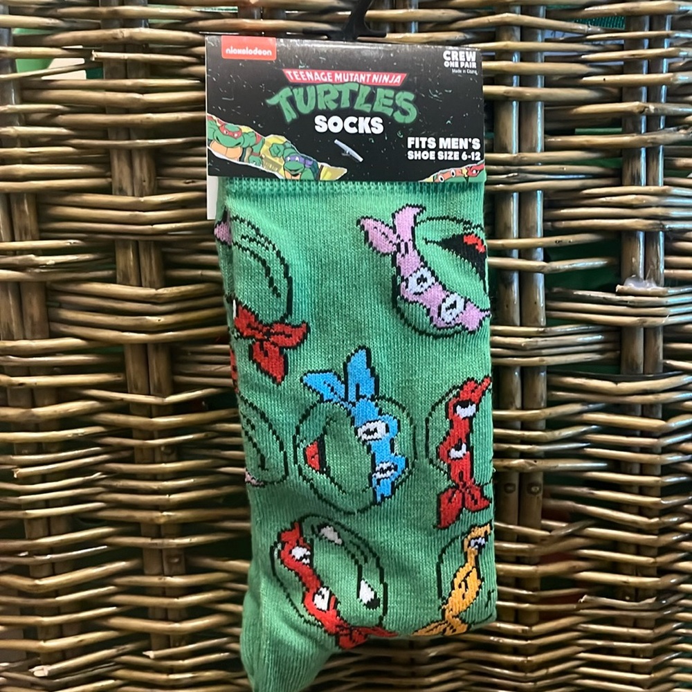 Ninja Turtles socks men women nickelodeon crew socks new nwt OS odd sox novelty